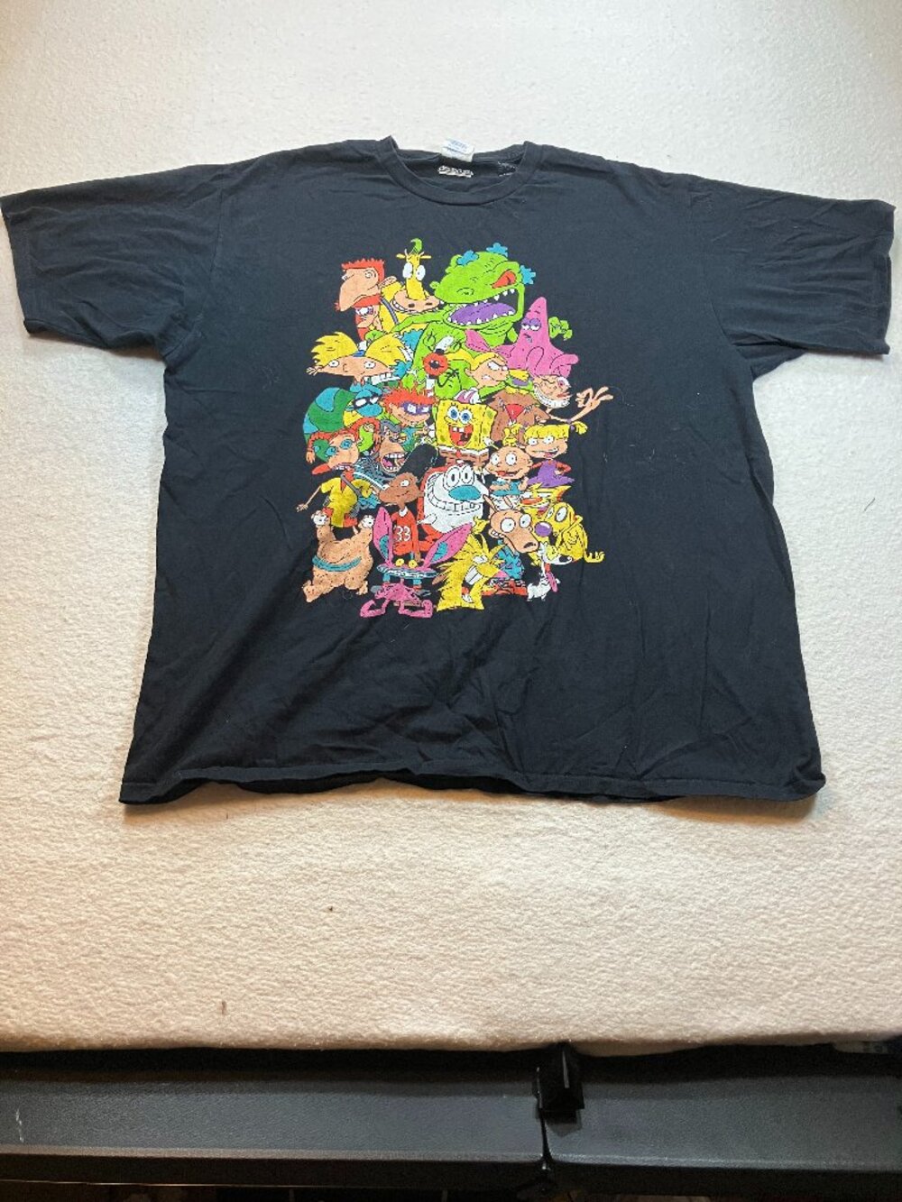 Nickleodeon 90's Cartoon Character Mashup Graphic T-Shirt Mens Sz XL
